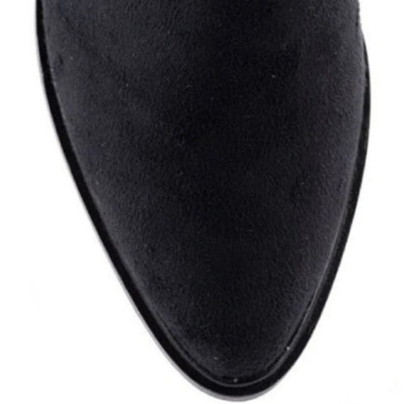 Sexy Chic Seychelles x Anthropologie Black Microsuede OTK Boots - Picture 5 of 7